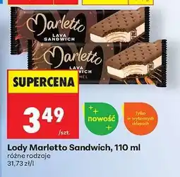 Biedronka Lody Marletto Sandwich, 110 ml oferta