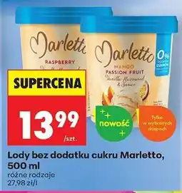 Biedronka Lody bez dodatku cukru Marletto, 500 ml oferta