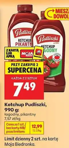 Biedronka Ketchup Pudliszki, 990 g oferta