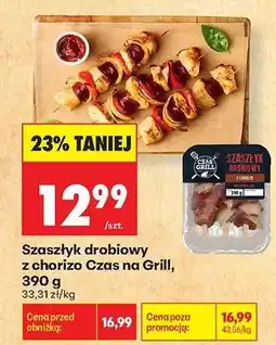 Biedronka Szaszłyk drobiowy z chorizo Czas na Grill 390 g oferta