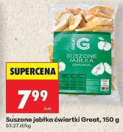Biedronka Suszone jabłka ćwiartki Great, 150 g oferta