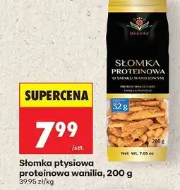 Biedronka Słomka ptysiowa proteinowa wanilia, 200 g oferta