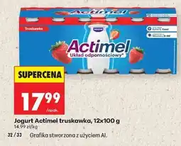 Biedronka Jogurt Actimel truskawka 12x100 g oferta