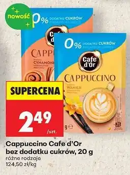 Biedronka Cappuccino Cafe d’Or bez dodatku cukrów, 20 g oferta
