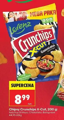 Biedronka Chipsy Crunchips X-cut, 200 g oferta