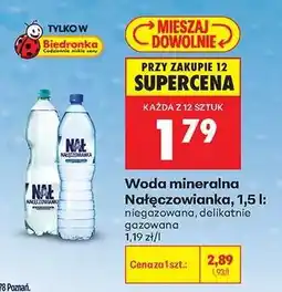 Biedronka Woda mineralna Nałęczowianka, 1,5 l oferta