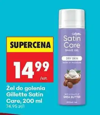 Biedronka żel do golenia Gillette Satin Care, 200 ml oferta
