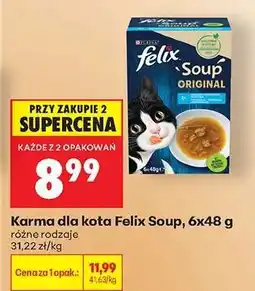 Biedronka Karma dla kota Felix Soup, 6x48 g oferta