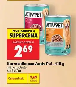 Biedronka Karma dla psa Activ Pet, 415 g oferta