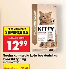 Biedronka Sucha karma dla kota bez dodatku zbóż Kitty, 1 kg oferta
