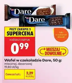 Biedronka Wafel w czekoladzie Dare , 50 g oferta