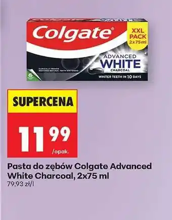 Biedronka Pasta do zębów Colgate Advanced White Charcoal 2x75 ml oferta