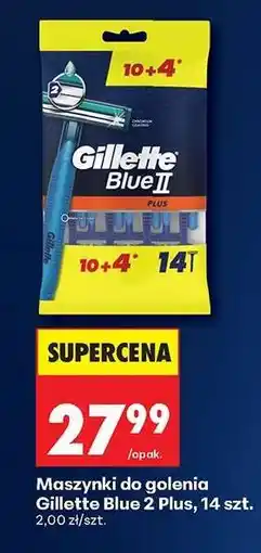 Biedronka Maszynki do golenia Gillette Blue 2 Plus, 14 szt oferta