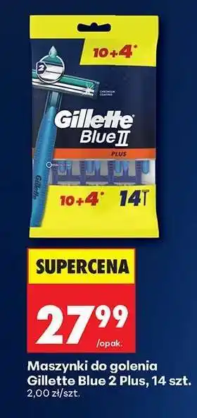 Biedronka Maszynki do golenia Gillette Blue 2 Plus, 14 szt oferta