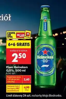 Biedronka Piwo Heineken 0,0%, 500 ml oferta