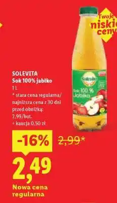 Lidl Solevita Sok 100% Jabłko oferta