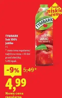 Lidl TYMBARK Sok 100% jabłko oferta