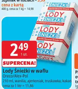 E.Leclerc Lody Śnieżki w waflu Oreco/Alex-Pol oferta