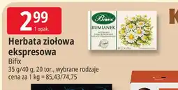 E.Leclerc Herbata ziołowa ekspresowa Bifix oferta