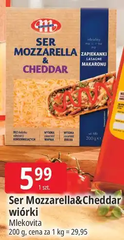 E.Leclerc Ser Mozzarella&Cheddar wiórki Mlekovita oferta
