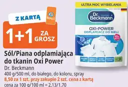 E.Leclerc Sól/Piana odplamiająca do tkanin Oxi Power Dr. Beckmann oferta
