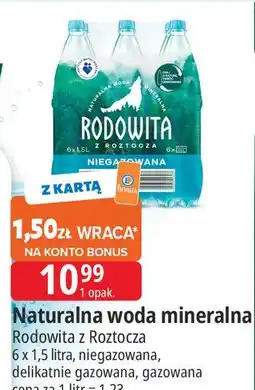 E.Leclerc Naturalna woda mineralna Rodowita z Roztocza oferta