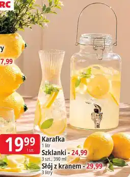 E.Leclerc Karafka / Szklanki / Słój z kranem oferta