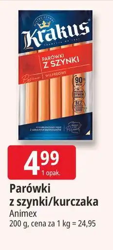 E.Leclerc Parówki z szynki/kurczaka Animex oferta