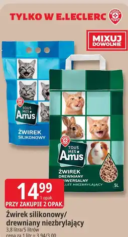 E.Leclerc Amis Żwirek silikonowy/drewniany niezbrylający oferta