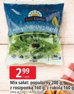 E.Leclerc Mix sałat: popularny, z roszponką, z rukolą Sole Gusto oferta