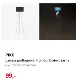 Agata Meble PIKO Lampa podłogowa, trójnóg, biało-czarna oferta