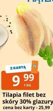 E.Leclerc Tilapia filet bez skóry 30% glazury oferta