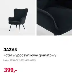 Agata Meble JAZAN Fotel wypoczynkowy granatowy oferta