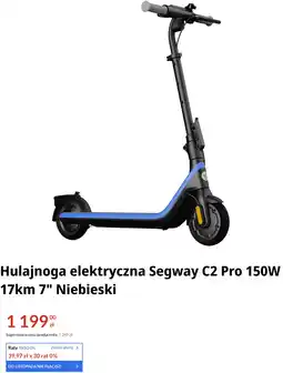RTV EURO AGD Hulajnoga elektryczna Segway C2 Pro 150W 17km 7 Niebieski oferta