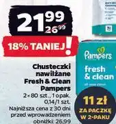 Netto Chusteczki nawilżane Fresh & Clean Pampers oferta