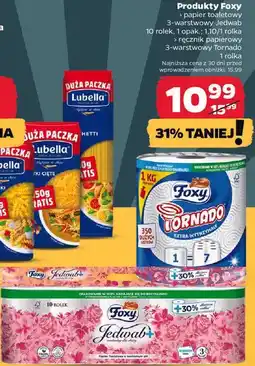 Netto Produkty Foxy (papier toaletowy 3-warstwowy Jedwab, ręcznik papierowy 3-warstwowy Tornado) oferta