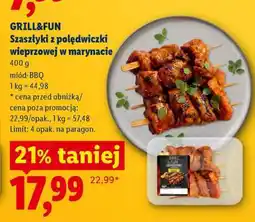 Lidl GRILL&FUN Szaszłyki z polędwiczki wieprzowej w marynacie oferta