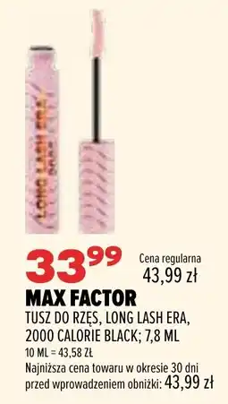Drogerie Natura Max Factor Tusz do rzęs, Long Lash Era, 2000 Calorie Black oferta