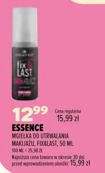 Essence Mgiełka do utrwalania makijażu, Fix&Last