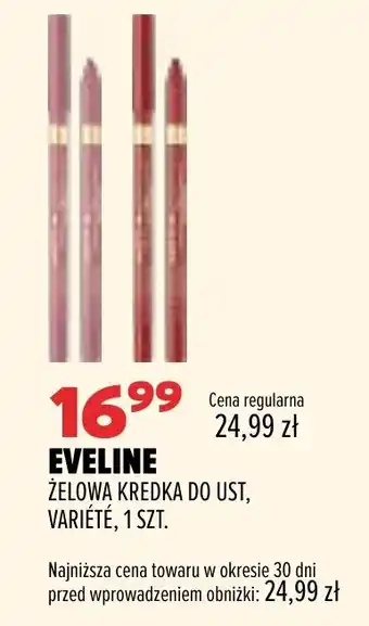 Drogerie Natura EVELINE ŻELOWA KREDKA DO UST, VARIÉTÉ oferta