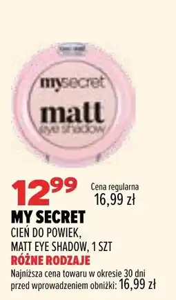 Drogerie Natura My Secret Cień do powiek, Matt Eye Shadow oferta