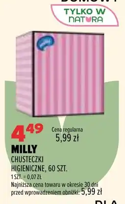 Drogerie Natura MILLY CHUSTECZKI HIGIENICZNE oferta