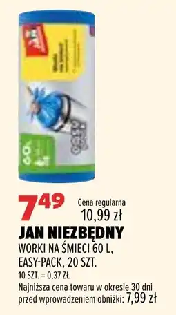 Drogerie Natura JAN NIEZBĘDNY WORKI NA ŚMIECI 60 L oferta