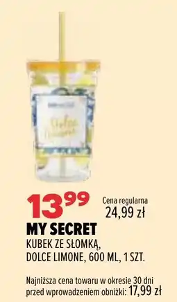 Drogerie Natura MY SECRET KUBEK ZE SŁOMKĄ, DOLCE LIMONE oferta