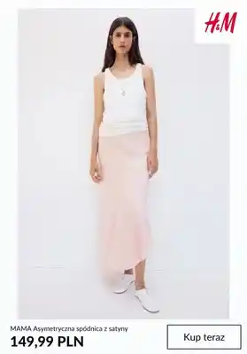 Spódnica asymetryczna z satyny H&M MAMA