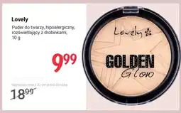Rossmann Puder do twarzy hipoalergiczny rozświetlający z drobinkami Lovely Golden Glow oferta