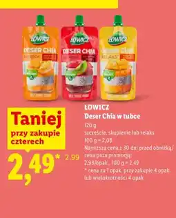 Lidl Deser Chia w tubce Łowicz Skupienie oferta