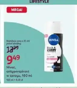 Rossmann Antyperspirant w sprayu Nivea Black & White Invisible oferta