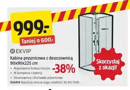 Jula Kabina prysznicowa z deszczownicą 90x90x225 cm EKVIP oferta