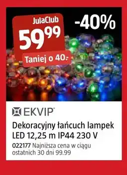 Jula Dekoracyjny łańcuch lampek LED EKVIP oferta